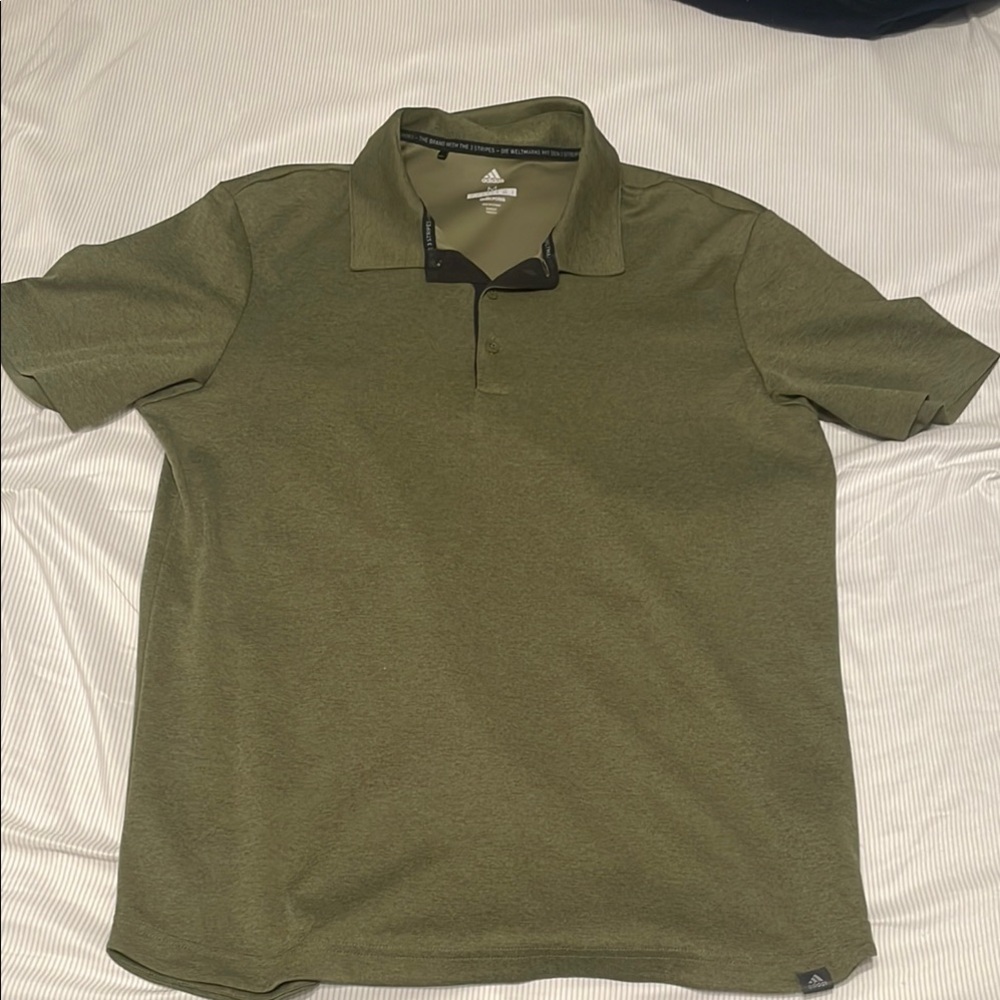 Adidas Green Polo Shirt Classic Short-Sleeve